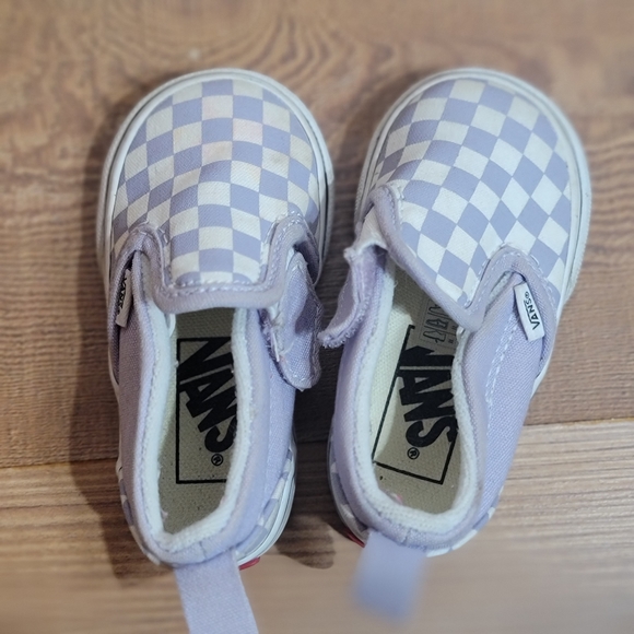 Toddler light purple checkered vans - Picture 4 of 6